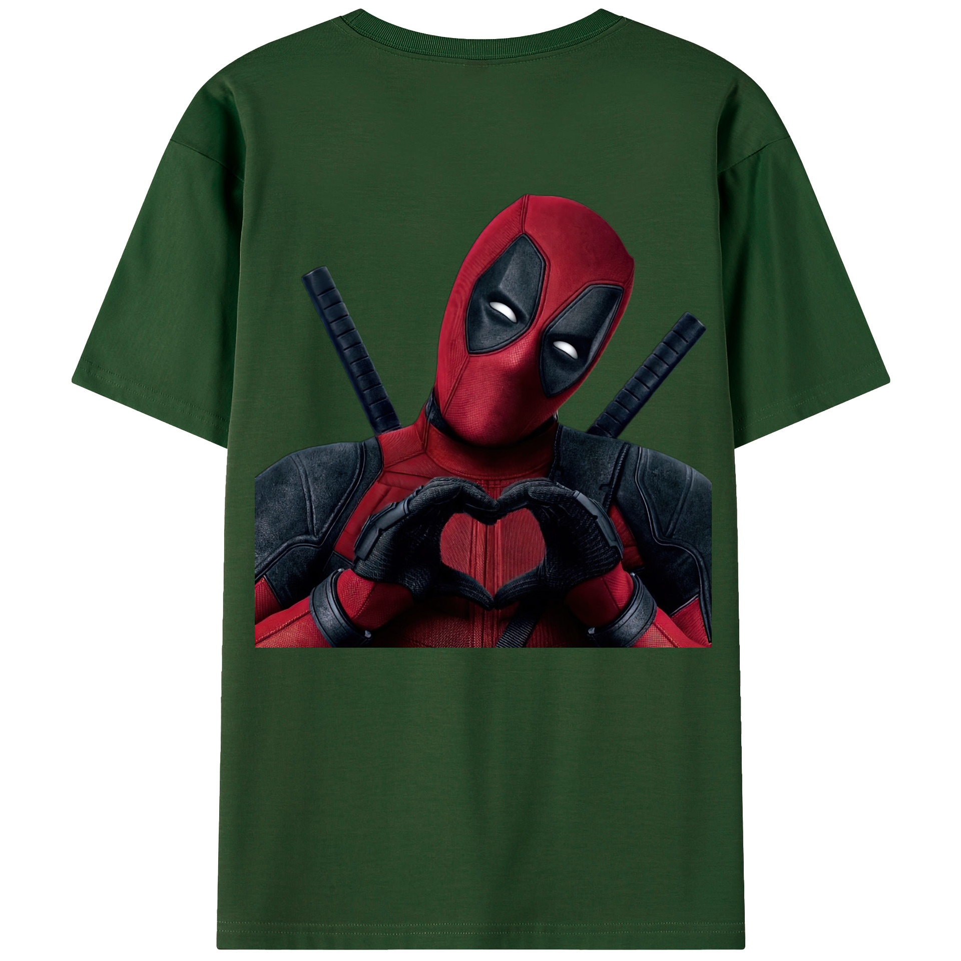 （画像用） Deadpool デッドプール 綿100％半袖Tシャツ（背面プリント）